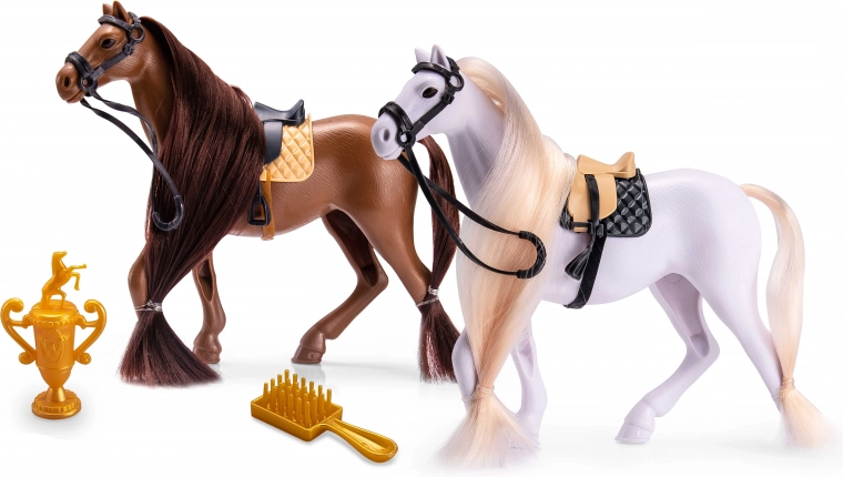 Juguete de caballo con silla de montar y accesorios 19 cm