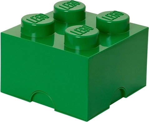 Caja de almacenamiento LEGO 4 verde oscuro