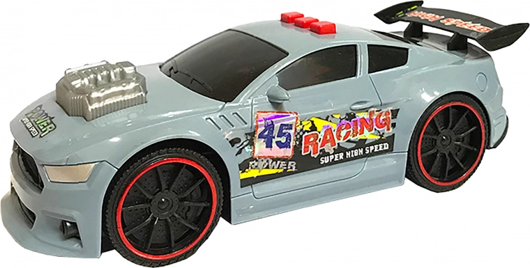 Coche de carreras de 21 cm con efectos de luz y sonido