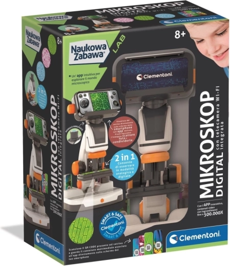 Clementoni Naukowa Zabawa – microscopio digital con cámara Wi‑Fi