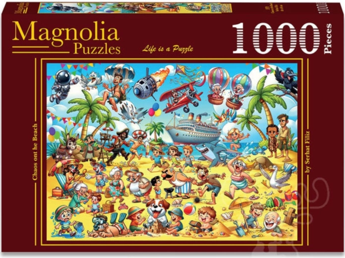 Puzzle Magnolia «Caos en la playa» 1000 piezas