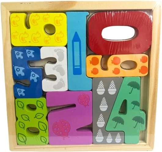 Puzle de madera números 0–9
