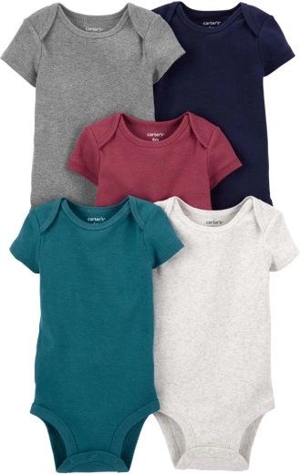 Bodies para bebé Carter's de manga corta, 5 uds (talla 56)