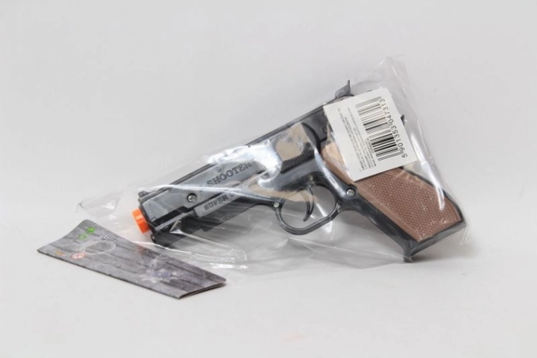 Pistola de fulminantes para niños con punta de seguridad naranja