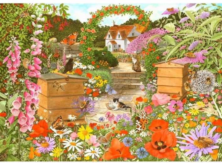 Puzzle Felicidad de las abejas 1000 piezas