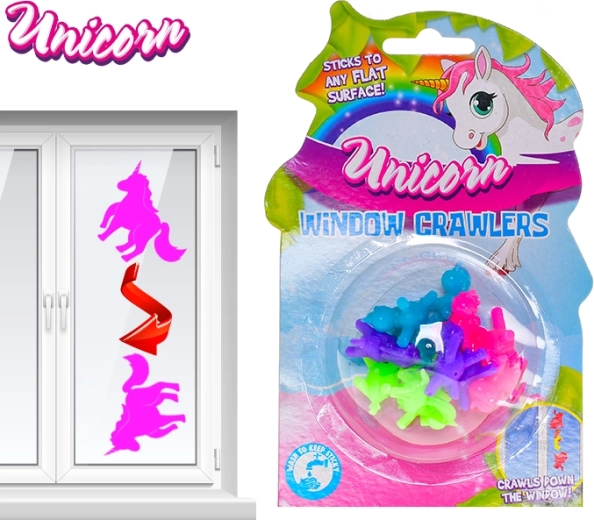 Unicornio trepador para cristal: un juguete divertido para niños