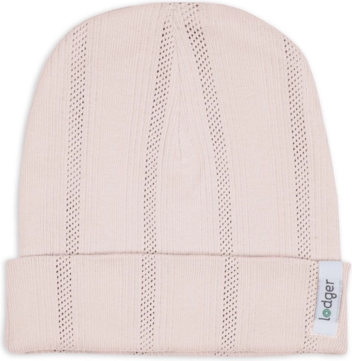 Gorro de bebé Lodger pointelle powder 0–6 meses