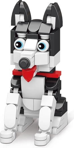 Mini set de construcción de perrito – figuras creativas de perros para niños a partir de 6 años