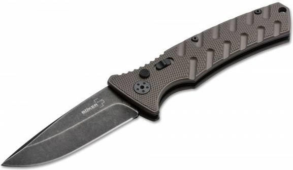 Böker Plus Strike drop point coyote cuchillo automático