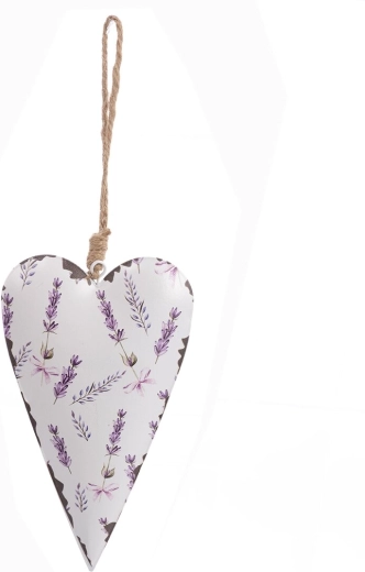 Corazón decorativo de chapa blanco