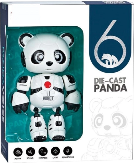 Panda interactiva parlante de 12 cm con ojos luminosos