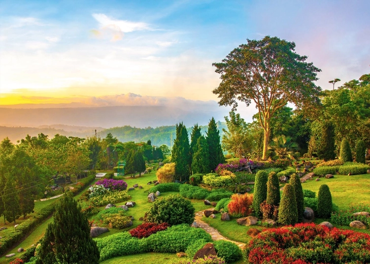 Puzzle Jardín en la colina 1000 piezas