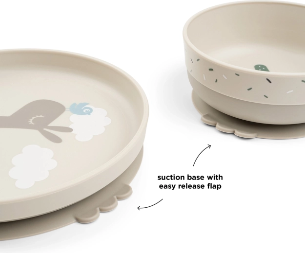 Done by Deer set de comida Foodie con ventosa Lalee color arena