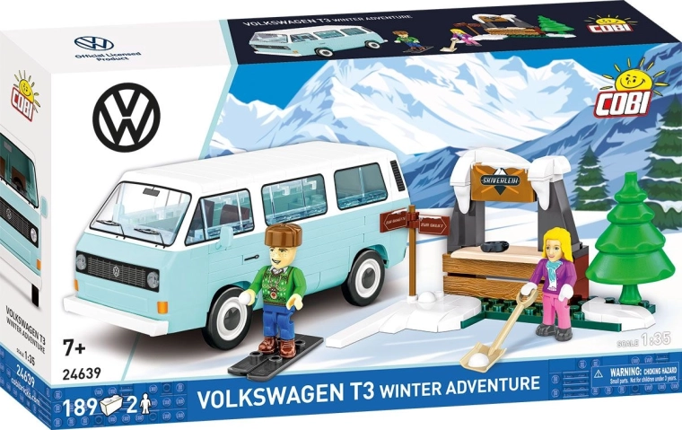 Kit de construcción Cobi Volkswagen T3 aventura invernal (189 piezas)