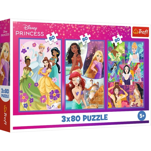 Puzzle 3x80 Disney Princesas Amigas Trefl