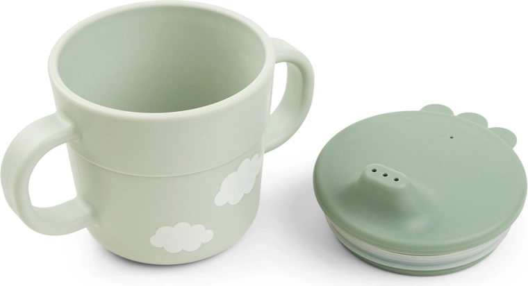Taza con asas y tapa