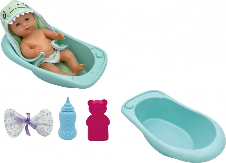 Muñeco bebé que hace pipí con bañera y accesorios 30 cm
