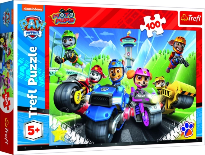 Puzzle de 100 piezas PAW PATROL en motos