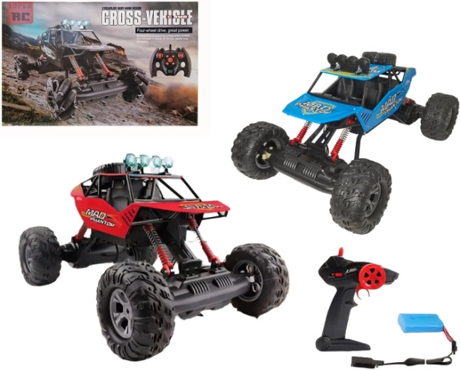 Coche RC todoterreno infantil con mando a distancia y cargador