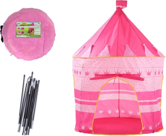 Tienda infantil rosa – palacio para pequeñas princesas para la habitación y el jardín