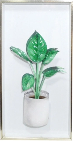 Cuadro enmarcado con flor 20 × 40 cm