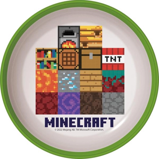 Cuenco de plástico Minecraft 300 ml con base antideslizante