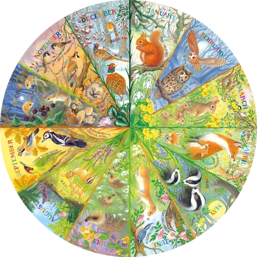 Puzzle redondo El año en el bosque 500 piezas GIBSONS