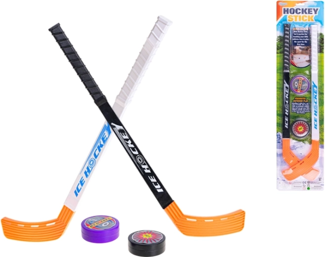 Set de hockey infantil de 57 cm con dos discos