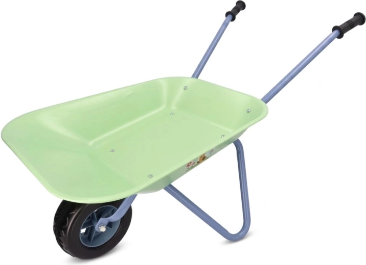 Carretilla infantil metálica Adam Toys para pequeño jardinero verde - 1 pieza