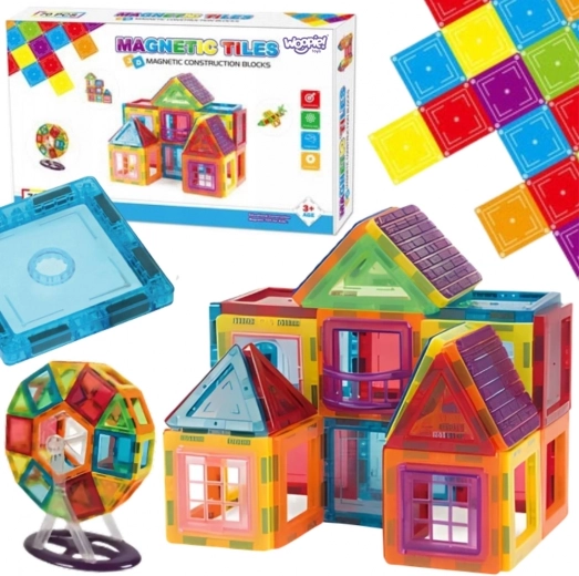 Woopie construcción magnética 3D con paneles de neodimio, 70 piezas