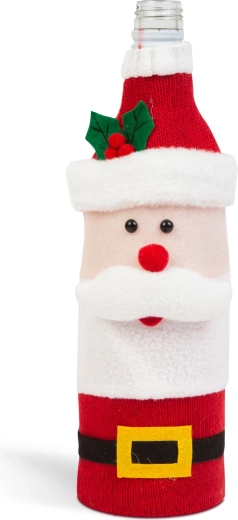 Decoración navideña 3D para botella Papá Noel