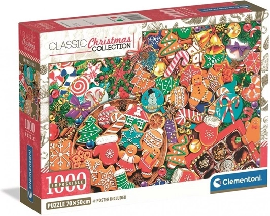 Clementoni puzzle navideño Impossible de delicias, 1000 piezas