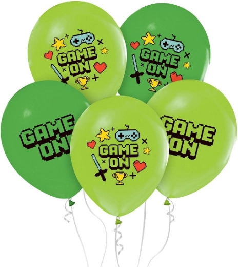 Globos de látex Game On - 5 unidades