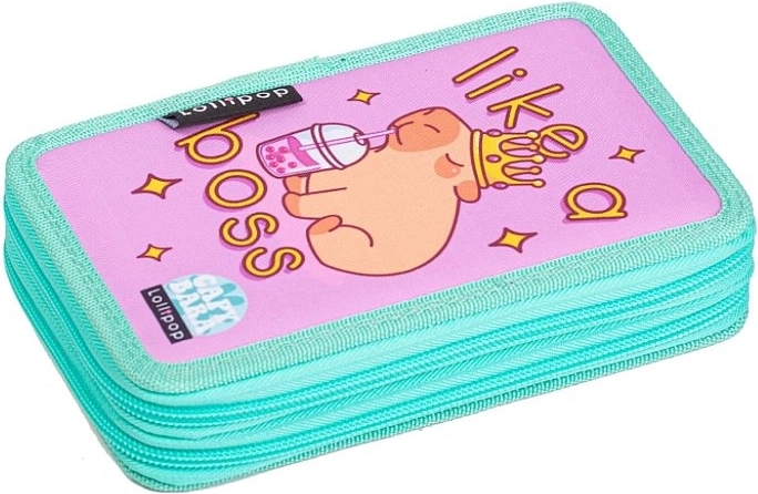 Estuche LizzyCard capibara, 2 niveles
