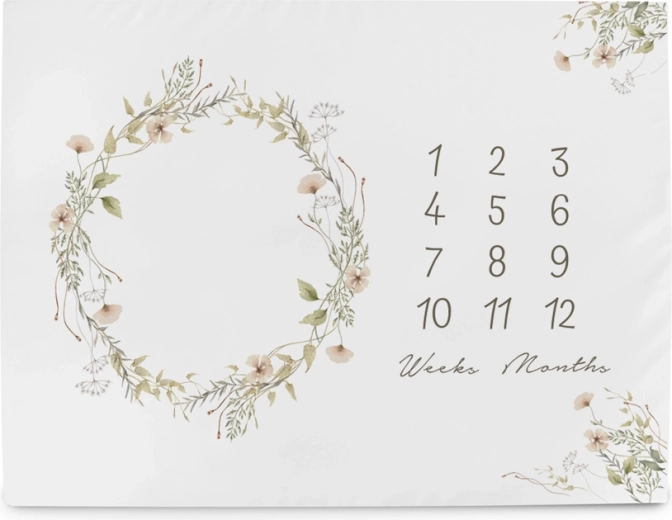 Ceba Baby alfombrilla fotográfica de hitos basic summer flowers 92 × 72 cm