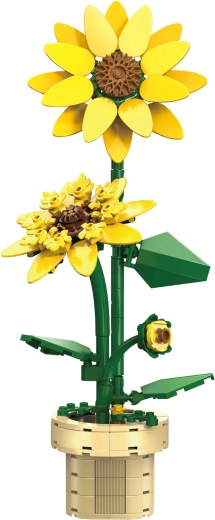 Flor realista hecha con bloques