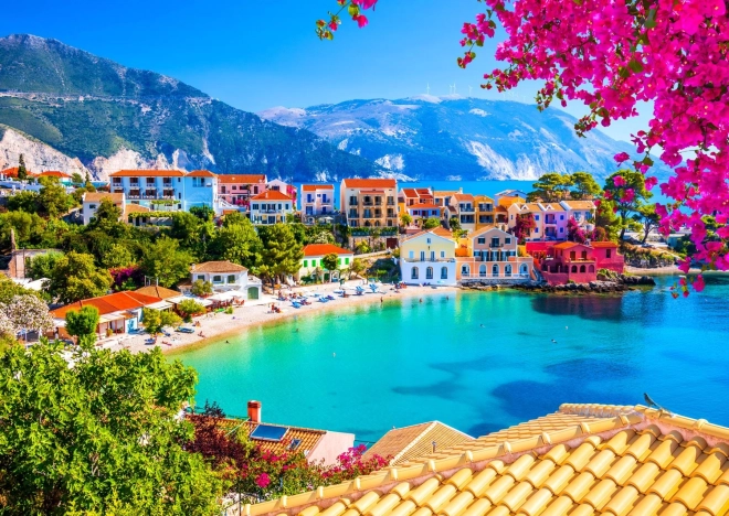 Disfruta del puzle Pueblo de Assos en Cefalonia, Grecia – 1000 piezas