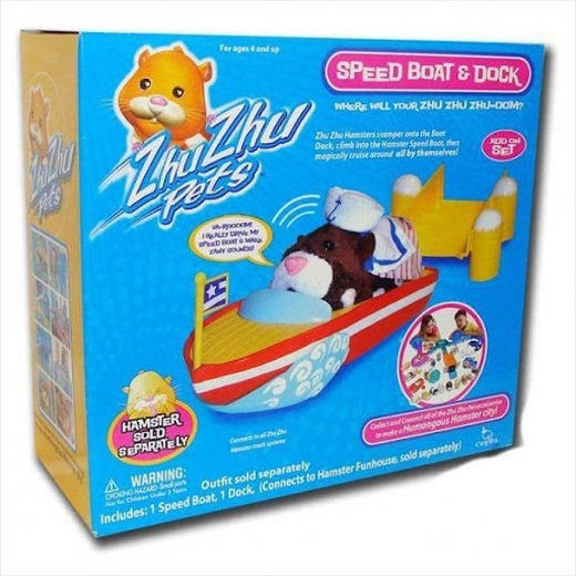 ZHU ZHU PETS lancha motora con puerto para hámsters interactivos