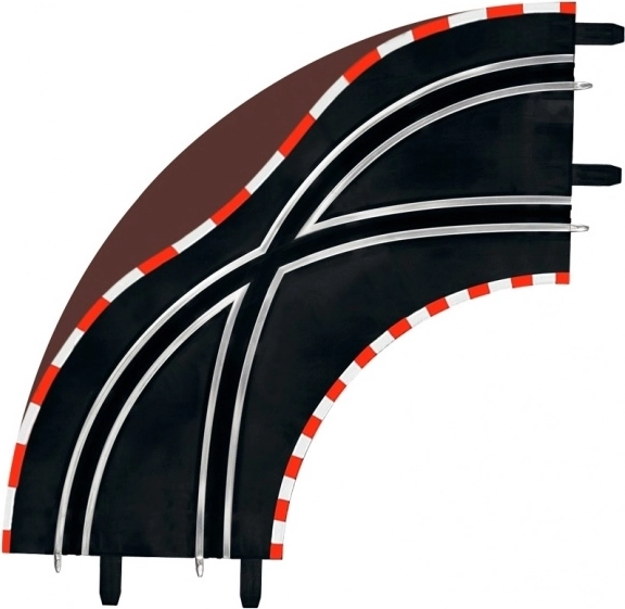 Cruce en curva 1/90° para pistas de coches Carrera GO!!!, GO!!! Plus y Digital 143 (2 unidades)