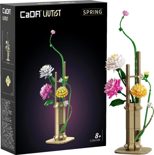 Set de construcción CaDA Floral Art Spring Whispers – arreglo floral 53 cm, 637 piezas