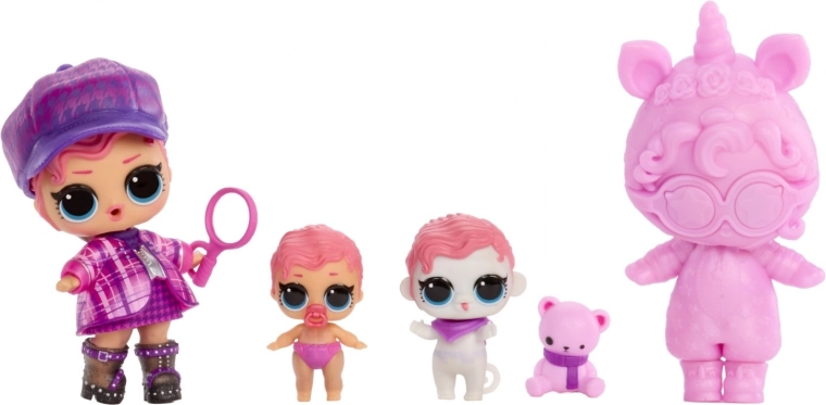 Muñeca de moda, mini muñequitas y mascota