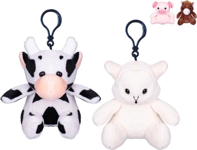 Llavero de peluche – animalitos de granja 10 cm