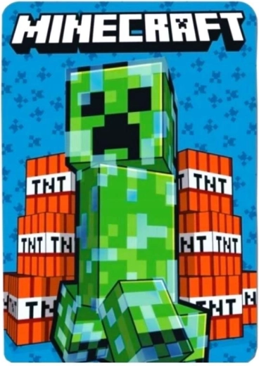 Manta de forro polar Minecraft 100 × 140 cm - 1 pieza