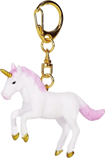 Llavero Unicornio con Melena y Cola Rosas