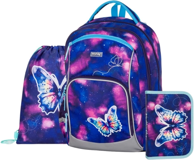 Set escolar Oxy Go Mariposa de 3 piezas