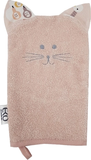 Manopla de algodón EKO con orejitas Bear Beige 20 × 15 cm