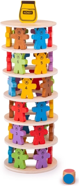 Ositos que caen - Juego de equilibrio de madera