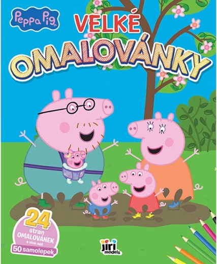 Libro grande para colorear de Peppa Pig con pegatinas