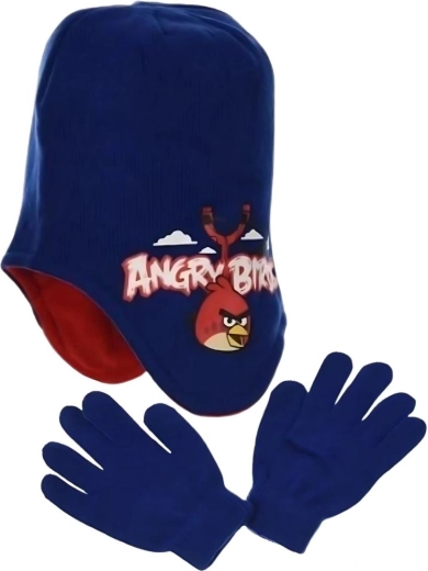 Conjunto de gorro y guantes en color azul