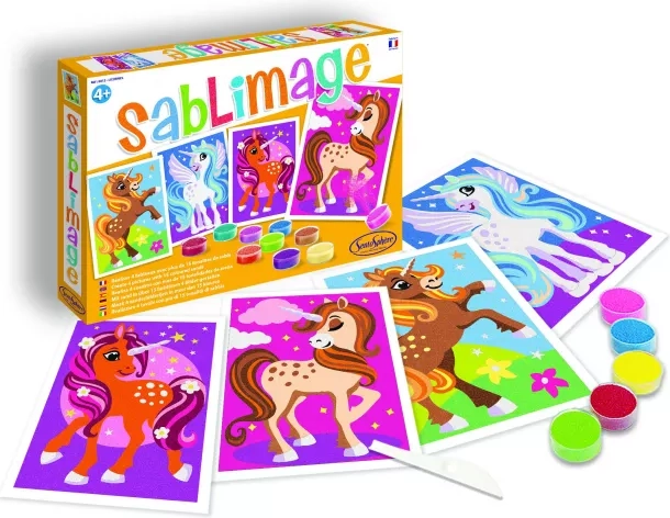 Sentosphere Sablimage mini: cuadros de arena de unicornios